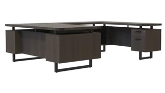U Shaped Double Pedestal Desks Safco Office Furniture 72in x 98in U-Shaped Desk, BBB/BF Pedestals