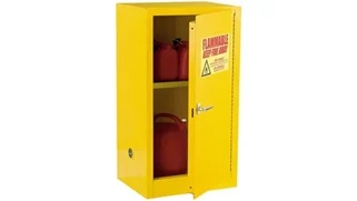 Low Storage Cabinets Sandusky Lee 23in W x 18in D x 35in H Compact Flammable Safety Cabinet