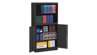 Tall Storage Cabinets Tennsco 72in H Welded Storage Cabinet/Bookcase Combo Unit