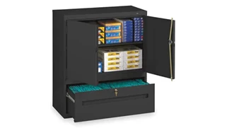 Tall Storage Cabinets Tennsco 42in H Storage Cabinet with File Drawer 