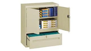 Low Storage Cabinets Tennsco 42in H Storage Cabinet with File Drawer