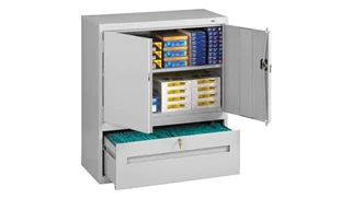Low Storage Cabinets Tennsco 42in H Storage Cabinet with File Drawer