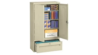 Tall Storage Cabinets Tennsco 64in H Storage Cabinet with File Drawer