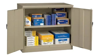 Tall Storage Cabinets Tennsco 42in H x 18in D Jumbo Storage Cabinet