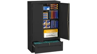 Tall Storage Cabinets Tennsco 64in H Storage Cabinet with File Drawer