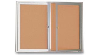 Bulletin & Display Boards United Visual 72in x 36in in Door Enclosed Corkboard