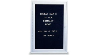 Specialty Boards United Visual 18in x 24in in Door Enclosed Letterboard