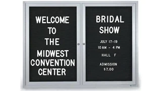 Specialty Boards United Visual 42in x 32in Outdoor Enclosed Letterboard