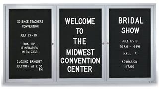 Bulletin & Display Boards United Visual 72in x 48in Outdoor Enclosed Letterboard
