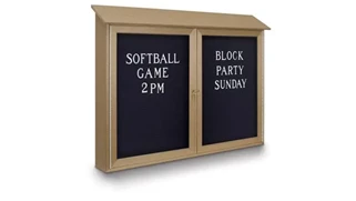 Specialty Boards United Visual 45in x 36in Letterboard Double Door Message Center