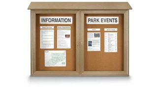 Specialty Boards United Visual 45in x 36in Double Door Message Center