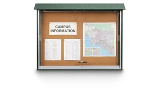 Specialty Boards United Visual 45in x 30in Sliding Door Message Center
