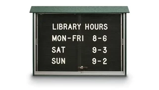 Specialty Boards United Visual 52in x 40in Letterboard Sliding Door Message Center