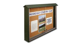 Bulletin & Display Boards United Visual 45in x 36in Sliding Door Message Center