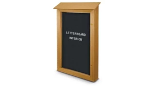 Specialty Boards United Visual 26in x 42in Letterboard Single Door Message Center