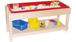 Activity & Play Wood Designs Sand & Water Table with Lid/Shelf