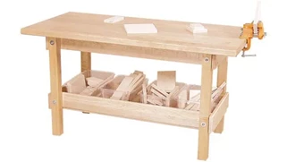 Activity Tables Wood Designs Workbench with Trays & Wood