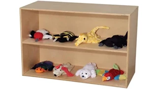 Low Bookcases Wood Designs Two-Shelf Modular Storage