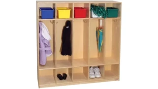 Lockers Wood Designs 5-Section Locker