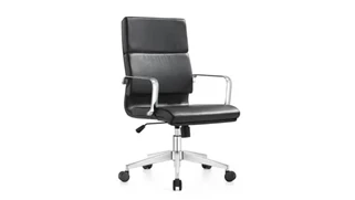 Conference Room Chairs Woodstock Mid Back Leather Swivel Chair