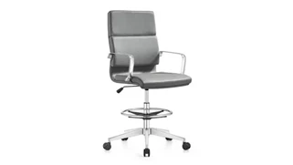 Drafting Stools Woodstock Leather Swivel Stool