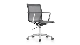 Conference Room Chairs Woodstock Mid Back Mesh Swivel Chair