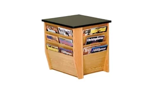 End Tables Wooden Mallet End Table with Magazine Pockets