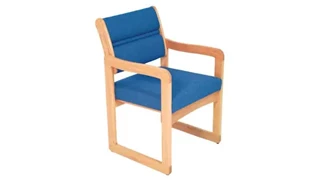 Lobby & Guest Chairs - Wood Wooden Mallet Sled Base Chair with Arms