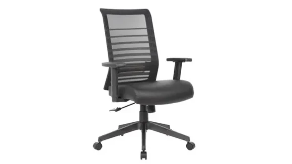 Ergonomic Task Chairs BOSS Office Chairs Horizontal Mesh Back Task Chair with Antimicrobial Seat