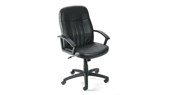 High-Back Task Chair with Leather