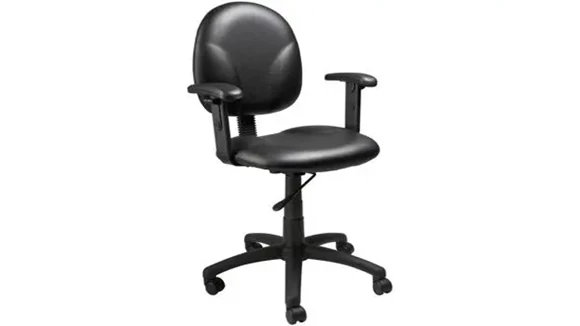 Folding Task Chair with Height Adjustment and Arms