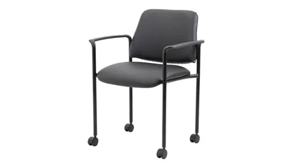 Square Back Diamond Stacking Chair With Arm