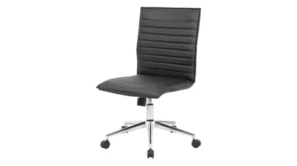 Oversized Armless Task Chair with Height Adjustment and Gas Lift