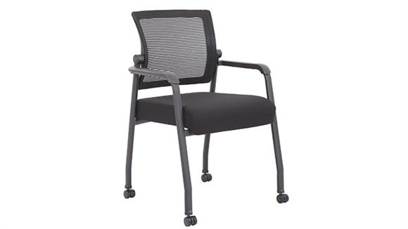 Linear Mesh Guest Chair with Casters