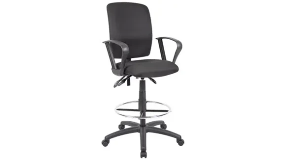 Drafting Stool with Fabric Seat
