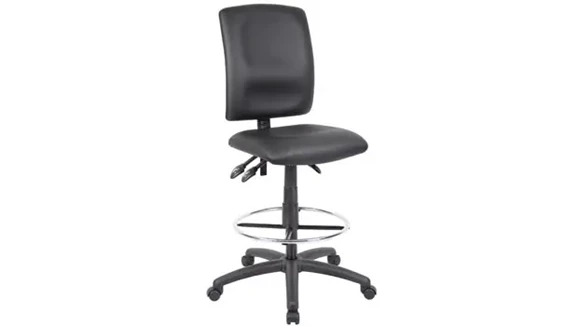 Drafting Stool with Leather