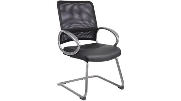 Guest Chair with Sled Base and Leather