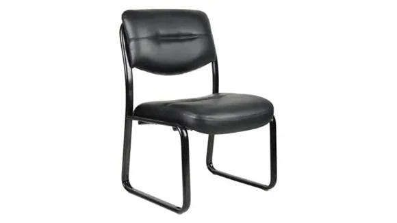 Guest Chair with Polished Tubular Steel Frame