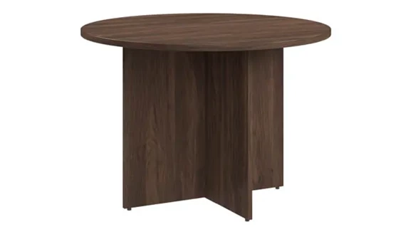 42in Round Conference Table with Wood Base