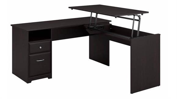 60in W 3 Position L-Shaped Sit to Stand Desk