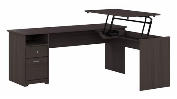 6ft W 3 Position L-Shaped Sit to Stand Desk