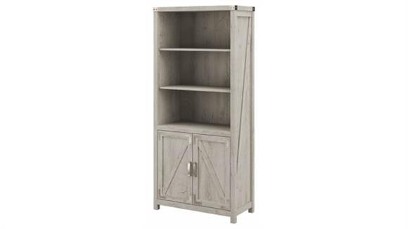 Tall 5 Shelf Bookcase with Doors