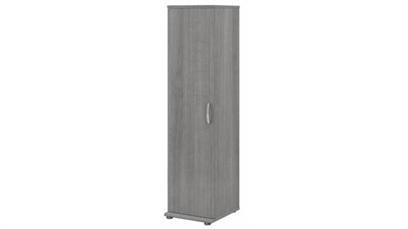 Narrow Clothing Storage Cabinet with Door and Shelves