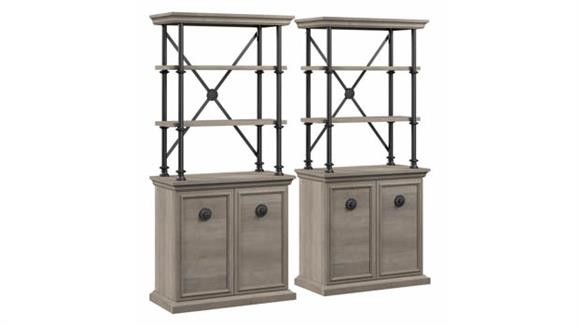 Bookcase with Doors (Set of Two)