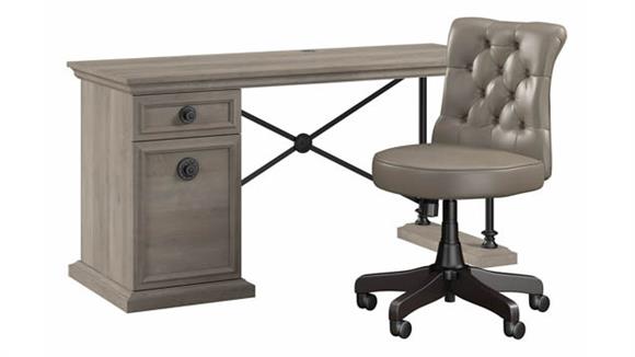 60in W Designer Desk Set with Office Chair