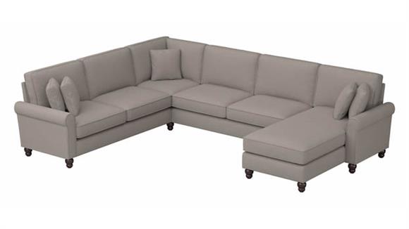 128in W U-Shaped Sectional Couch with Reversible Chaise Lounge