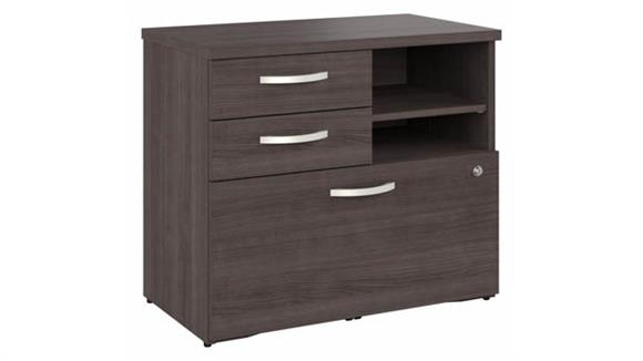 Storage Cabinet with Drawers and Shelves - Assembled