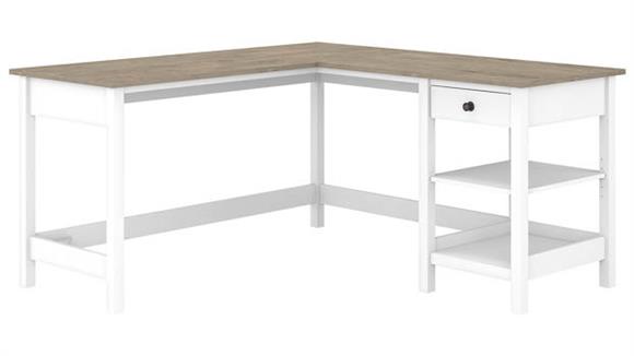 60in W L-Shaped Computer Desk with Storage