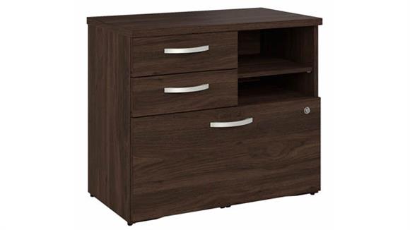 Office Storage Cabinet with Lateral File, Drawers and Shelves - Assembled