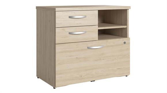 Office Storage Cabinet with Lateral File, Drawers and Shelves - Assembled